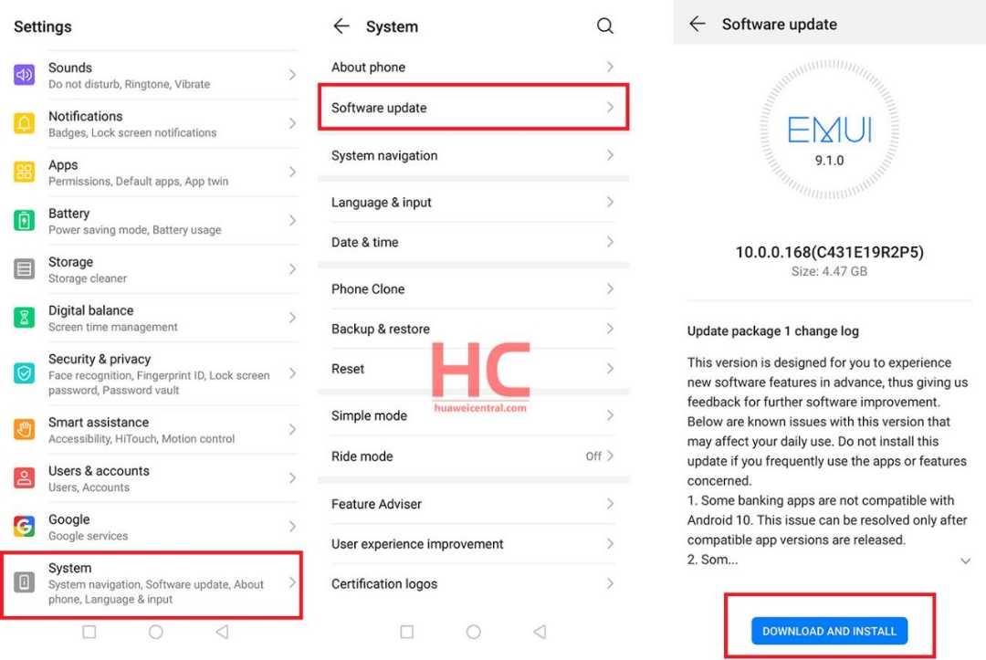 تحديث-EMUI-10-كيفية-تثبيت-تحديث-EMUI-10-خطوة-بخطوة-