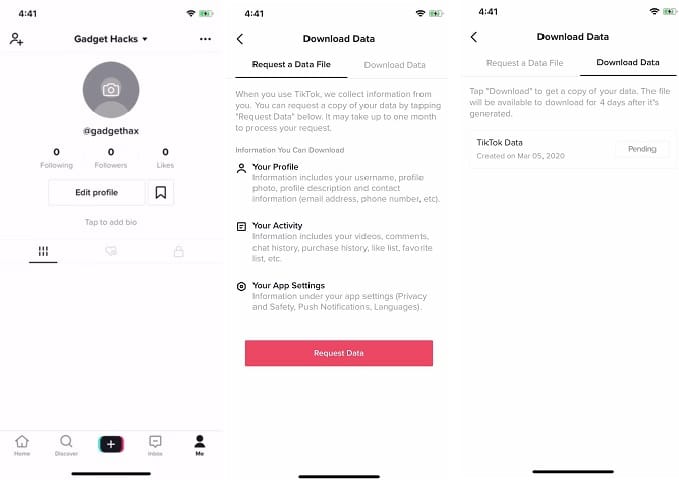 كيفية-تنزيل-البيانات-وسجل-النشاط-في-TikTok