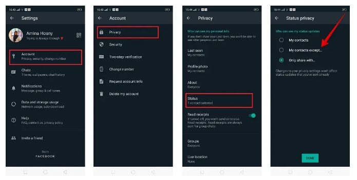 كيفية-إخفاء-حالات-واتساب-أو-إظهارها-لجهات-اتصال-محددة