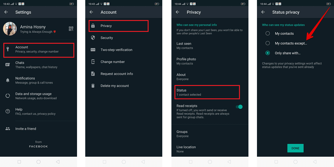 كيفية-إخفاء-حالات-واتساب-أو-إظهارها-لجهات-اتصال-محددة