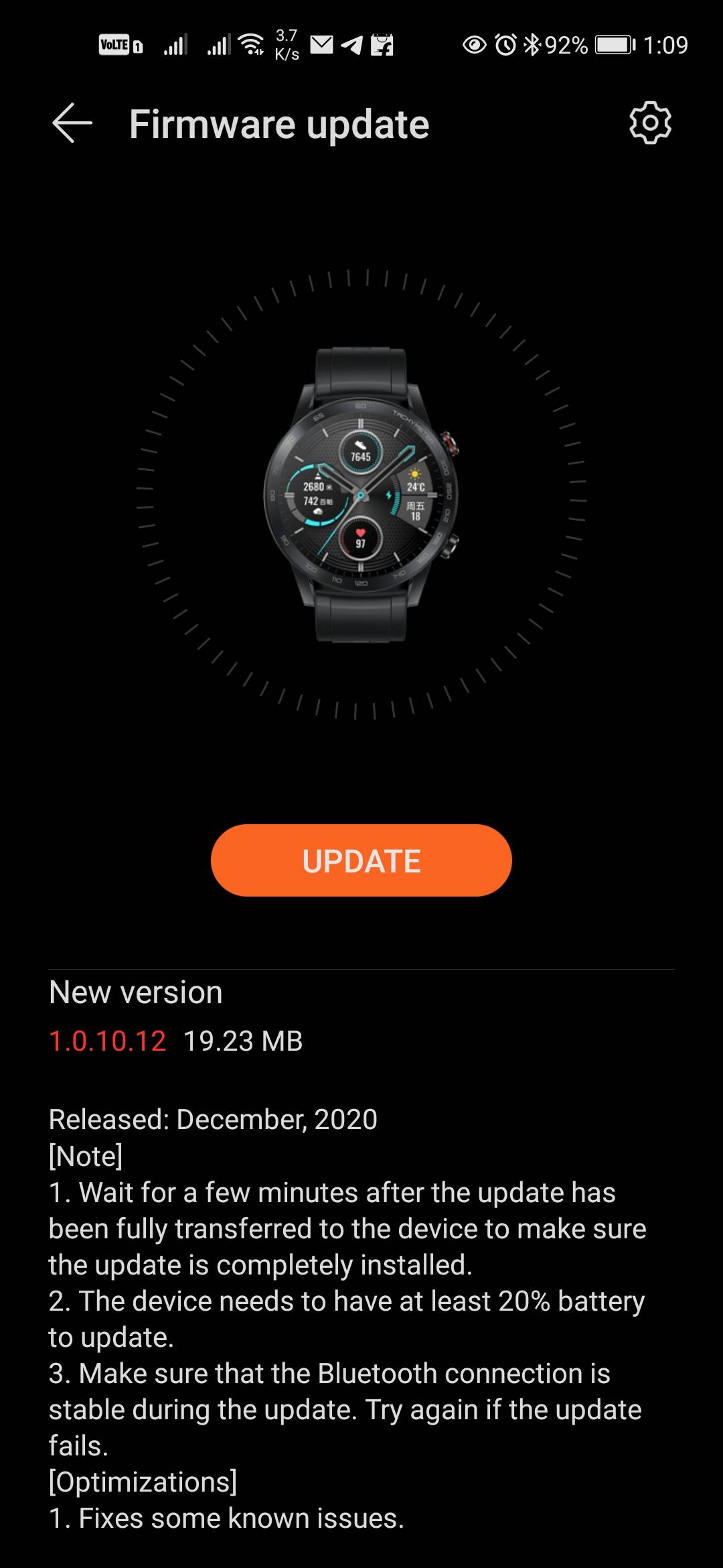 Software Update For Honor Magic Watch 2 