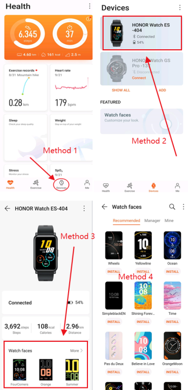 Honor discount smartwatch app