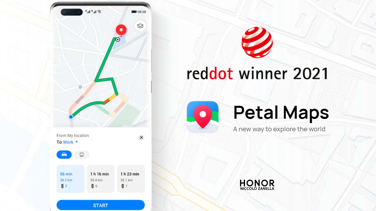 16 Km From My Location Petal Maps Wins Red Dot Award 2021 | Honor Club (Global)