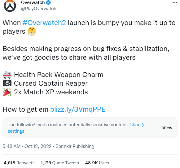 Overwatch 2 free skin and charm to make up for rough launch