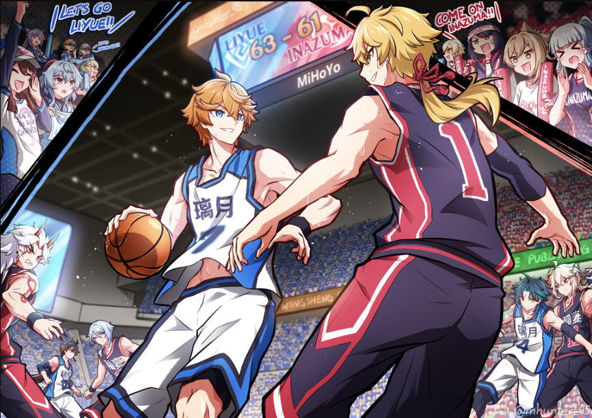 Manga Style Sport Basketball Player Cartoon Character Emotions