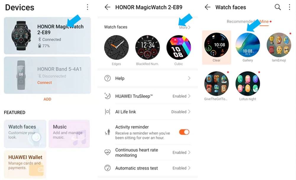 How-to-Set-Phone-Pictures-as-Honor-MagicWatch-2-Watch-Face