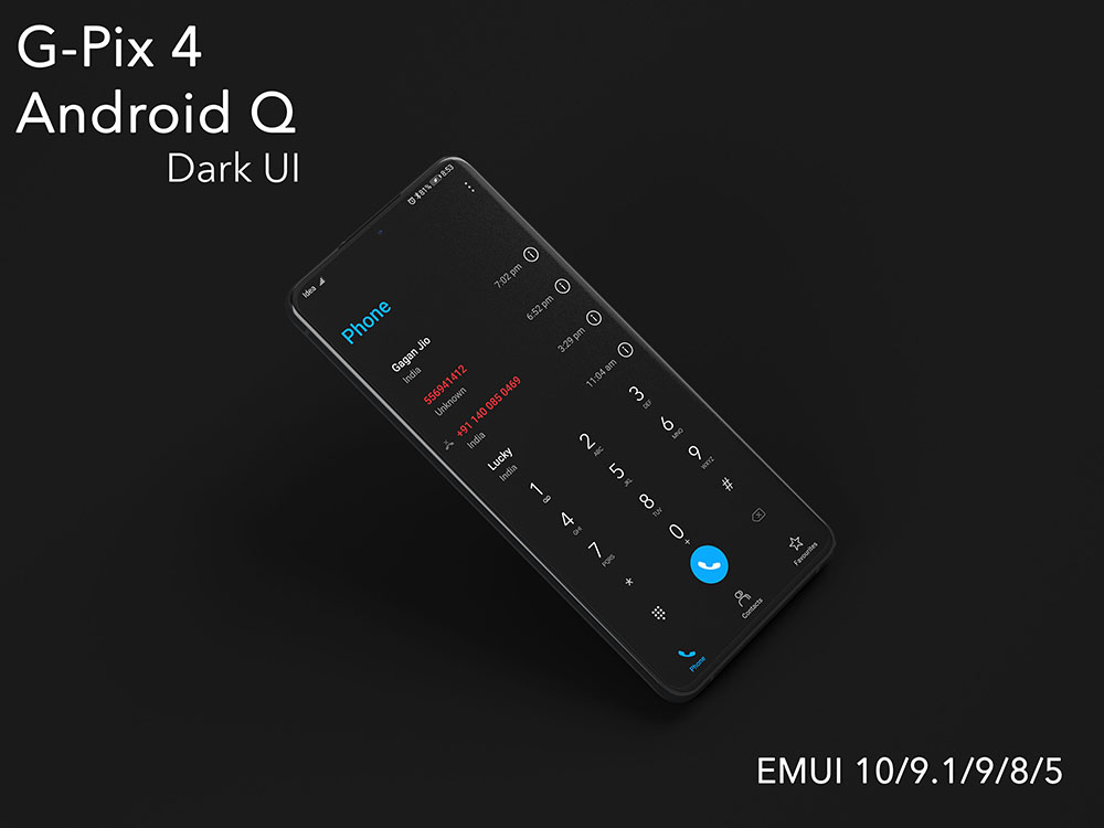 ثيم-G-Pix-4-Android-Q-Dark-UI-الرئع-لهواتف-هونر-وهواوي