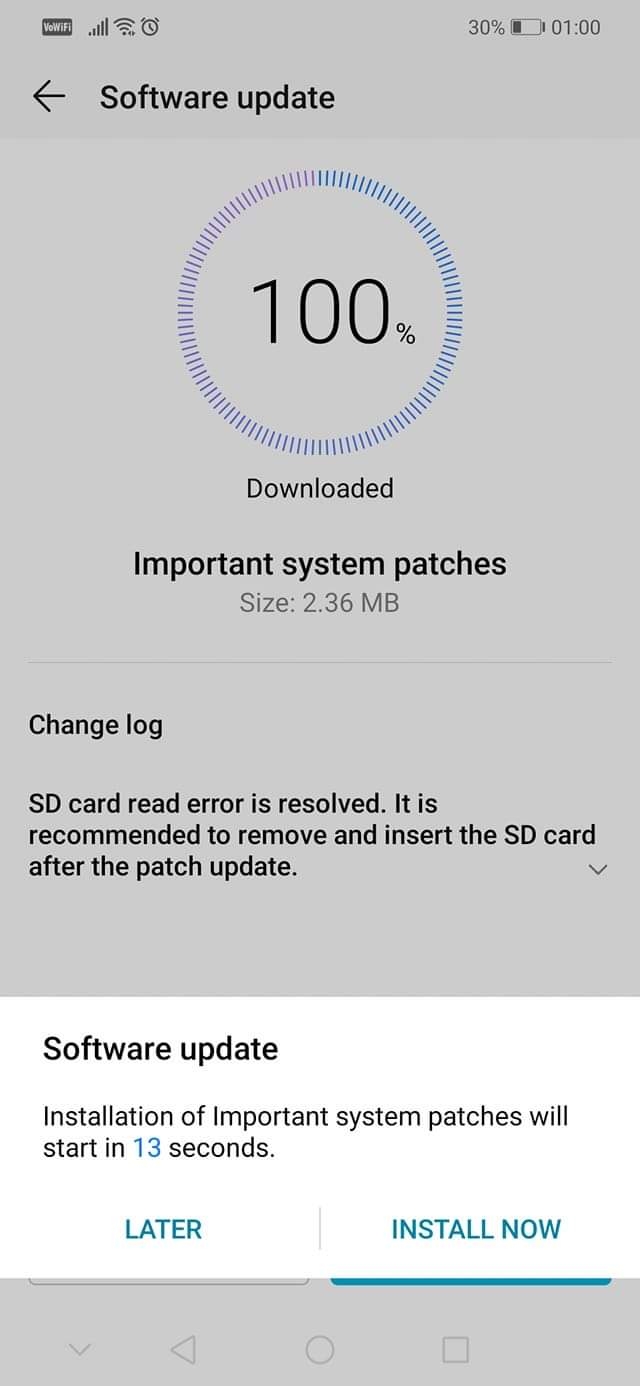 Honor-Play-Emui-9-sdcard-read-error-bugs-fix-patch-update