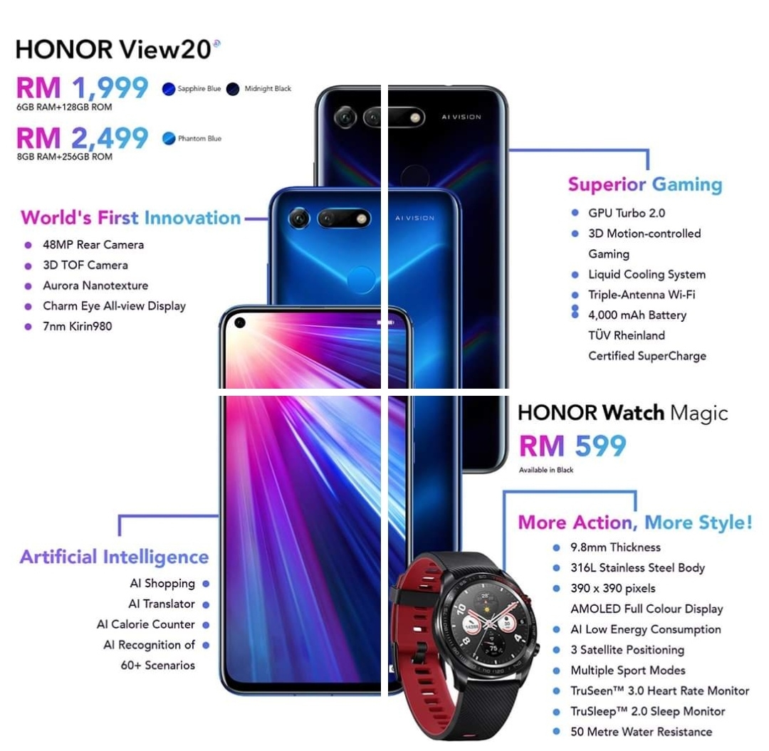 Bulletin-HONOR-View20-Price-and-Specifications
