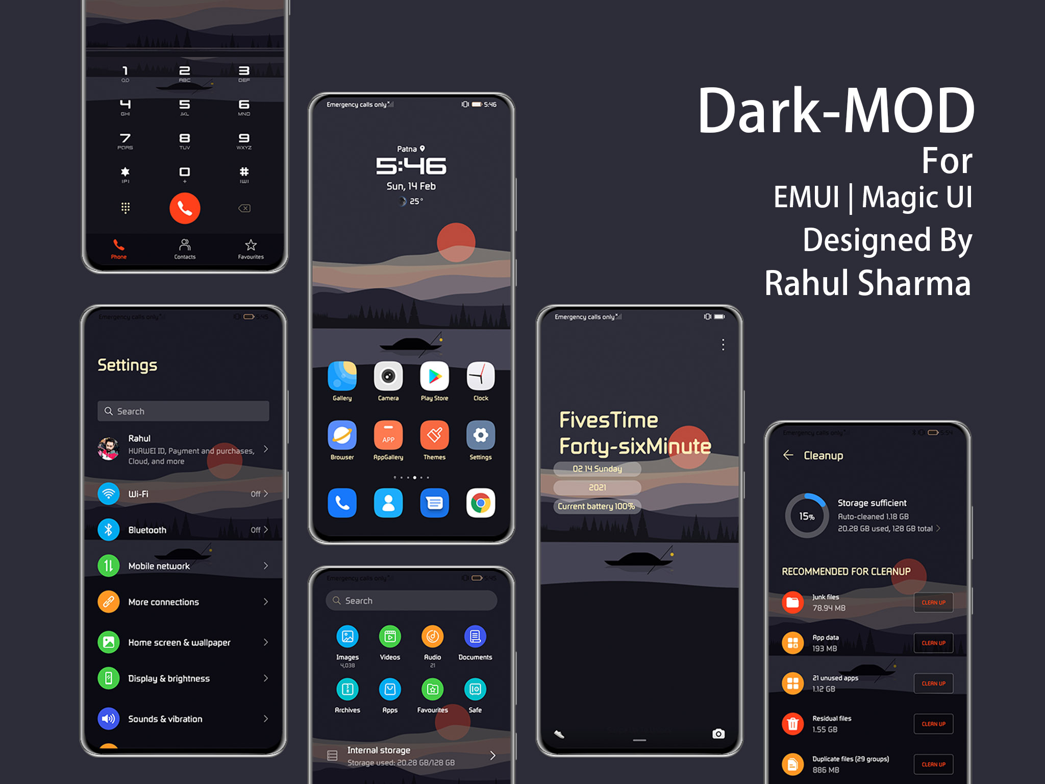 [THEME SHARE] Dark-MOD EMUI Theme with Amazing Dark Layout For EMUI 10 ...