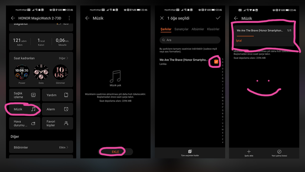 HONOR-MagicWatch-2-Saatten-Şarkı-Nasıl-Dinlenir